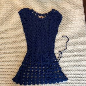 Love Token Blue Crochet Top
